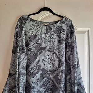 Plus size top with bell sleeves